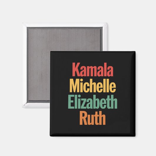 Kamala Michelle Elizabeth Ruth Feministisch politi Magneet (Voorkant / Achterkant)