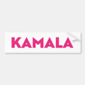 Kamala Modern Bold Typografie Hot Pink and White Bumpersticker (Voorkant)