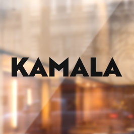 Kamala moderne gedurfde typografie minimalistisch  raamsticker