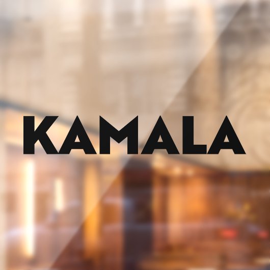 Kamala moderne gedurfde typografie minimalistisch  raamsticker (Vel 2)