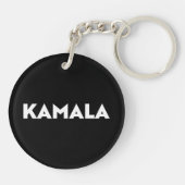 Kamala moderne gedurfde typografie minimalistisch sleutelhanger (Achterkant)