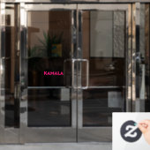 Kamala moderne gedurfde typografie minimalistische raamsticker (Kantoordeur)