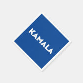 Kamala moderne gedurfde typografie wit en blauw servet (Hoek)