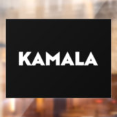 Kamala moderne gedurfde typografie wit en zwart raamsticker (Vel 2)