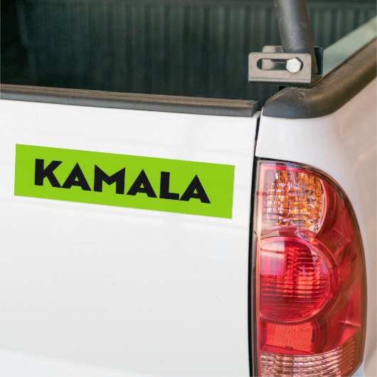 Kamala moderne gedurfde typografie zwarte groene v bumpersticker (Op Truck)