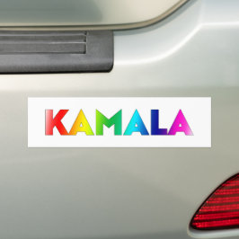 Kamala moderne regenboog gradiënt kleur typografie bumpersticker