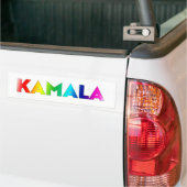 Kamala moderne regenboog gradiënt kleur typografie bumpersticker (Op Truck)