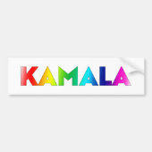 Kamala moderne regenboog gradiënt kleur typografie bumpersticker (Voorkant)