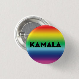 Kamala moderne regenboog gradiënt lgbt gay pride ronde button 3,2 cm