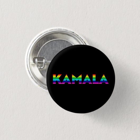 Kamala moderne regenboog typografie LGBT trots zwa Ronde Button 3,2 Cm (Voorkant /achterkant)