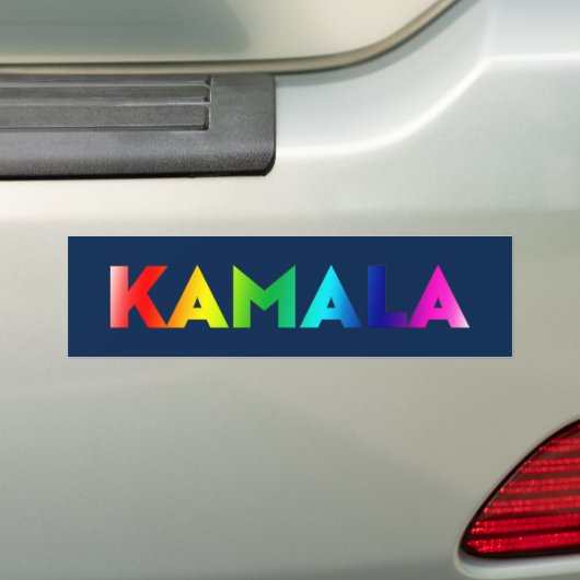 Kamala moderne regenbooggradiënt typografie marine bumpersticker (Op auto)
