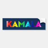 Kamala moderne regenbooggradiënt typografie marine bumpersticker (Voorkant)