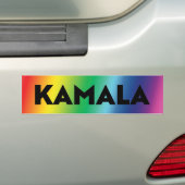 Kamala moderne typografie gradiënt regenboog lgbt bumpersticker (Op auto)