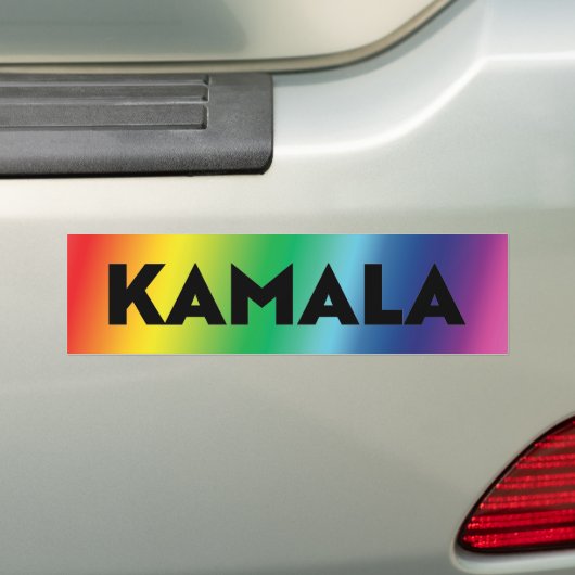 Kamala moderne typografie gradiënt regenboog lgbt bumpersticker (Op auto)