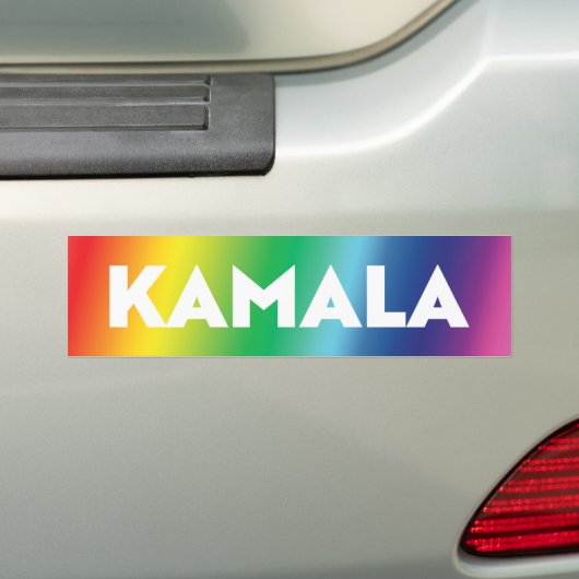 Kamala moderne typografie gradiënt regenboog trots bumpersticker (Op auto)
