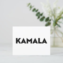 Kamala moderne typografie minimalistisch zwart wit briefkaart