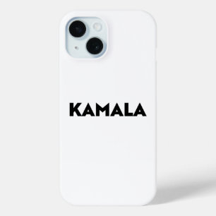 Kamala moderne typografie minimalistisch zwart wit iPhone 15 case