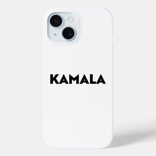 Kamala moderne typografie minimalistisch zwart wit Case-Mate iPhone case (Achterkant)