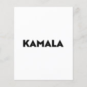 Kamala moderne typografie minimalistisch zwart wit flyer (Achterkant)