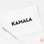 Kamala moderne typografie minimalistisch zwart wit rechthoekige sticker (Envelop)
