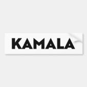 Kamala moderne vette typografie zwart-wit bumpersticker (Voorkant)