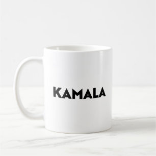 Kamala moderne vette typografie zwart-wit koffiemok