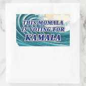 Kamala Momala Blue Wave Rechthoekige Sticker (Tas)