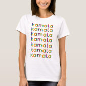 Kamala Name Seven Rows T-shirt (Voorkant)