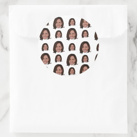 Kamala Pattern Ronde Sticker (Tas)