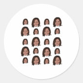 Kamala Pattern Ronde Sticker (Voorkant)