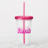 Kamala Pink Acryl Drinkbeker (Voorkant)