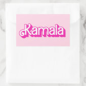 Kamala Pink Rechthoekige Sticker (Tas)