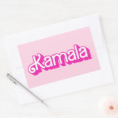 Kamala Pink Rechthoekige Sticker (Envelop)