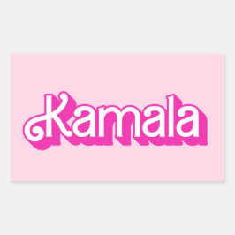 Kamala Pink Rechthoekige Sticker