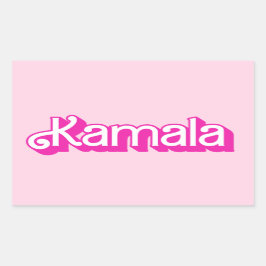 Kamala Pink Rechthoekige Sticker
