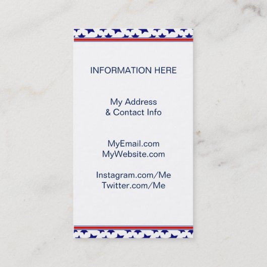 Kamala Politieke Campagne Sjabloon Visitekaartje (Achterkant)