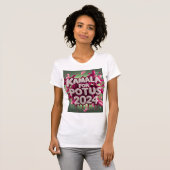 Kamala Potus 2024 - roze en groen T-shirt (Voorkant volledig)