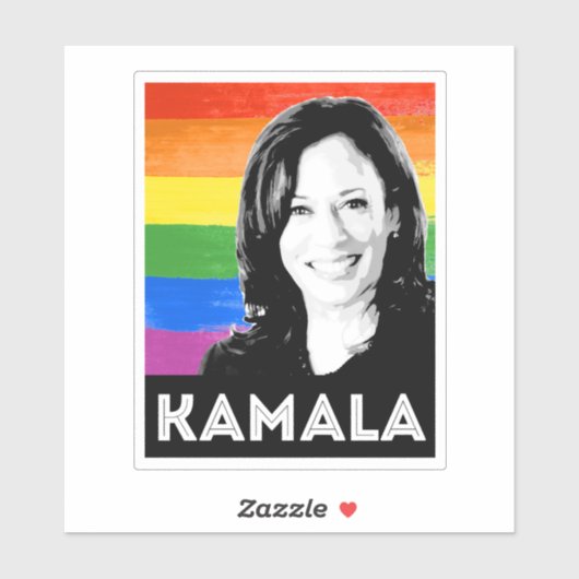KAMALA PRIDE VLAG STICKER (Vel)