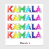 Kamala Rainbow Gradient Typografie LGBT Pride Sticker (Vel)