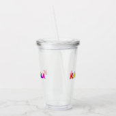 Kamala Rainbow Gradient Typografie Modern Pride Acryl Drinkbeker (Links)