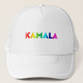 Kamala Rainbow Gradient Typografie Modern Pride Trucker Pet (Voorkant)