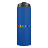 Kamala Rainbow Gradient Typography Pride Blue Thermosbeker (Voorkant)