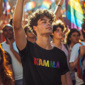KAMALA Rainbow Pride Flag 2024 Verkiezing T-shirt