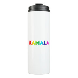 Kamala regenboog gradiënt moderne typografie trots thermosbeker