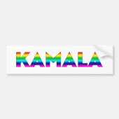 Kamala regenboog moderne typografie holebi pride bumpersticker (Voorkant)