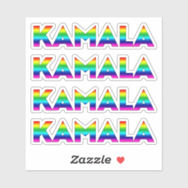 Kamala regenboog typografie lgbt gay pride vier sticker