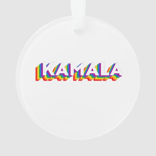 Kamala Retro Pride Ornament (achterkant)
