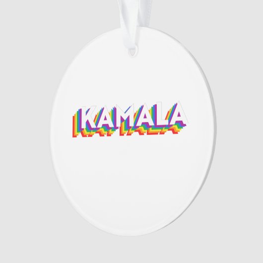 Kamala Retro Pride Ornament (voorkant)