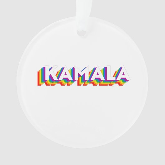 Kamala Retro Pride Ornament (voorkant)