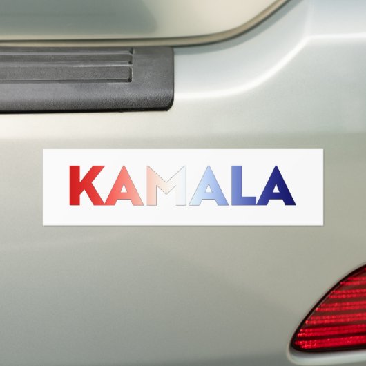 Kamala rood wit blauw typografie patriottisch bumpersticker (Op auto)